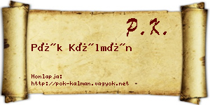 Pók Kálmán névjegykártya